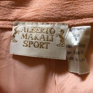 Designer peach skirt suit